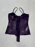 Cloth Forget Retro National Style Print Folded Bracing Strap Net Yarn Hottie Sexy Sling