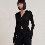 Green Long Sleeve Blouse Women Harajuku Basic Fashion White Shirt Female Casual Streetwear Black Cardigan Solid