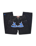 Letter Print Baggy Y2k Men Jeans High Street Vintage Hip Hop High Waisted Casual Straight Wide Leg Jeans Women