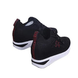 Increase White Women Shoes 2022 Spring Mesh Breathable Sport Casual Shoes Women Wedge Platform Shoes Zapatos De