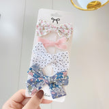New Printed Bowknot Hair Clips For Cute Girls Lace Handmade Hairpins Boutique Barrettes Headwear Kids Hair