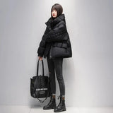 90% White Duck Down Jacket Women Short Loose Puffer Coat Hooded Thick Warm Female Casual Feather Parkas