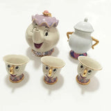 Cartoon Beauty And The Beast Teapot Mug Mrs Potts Chip Tea Pot Cup One Set Lovely Christmas Gift Fast