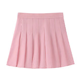 Zingj Pants Zip Button) Pleated Skirt JK Uniform Skirt Versatile Skirt Spring And Summer Short Skirt