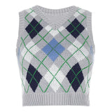 plaid stacking and outer sweater-Outfit