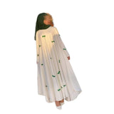 Eastern Arab Women's 2025 New Dubai Abaya Loose Flare-Sleeve Bow