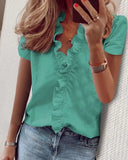 Women's Urban Leisure Long Sleeve Ruffle