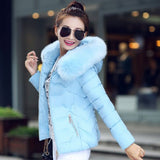 Faux Fur Parkas Women Down Jacket clothes Womens Parkas Thicken Outerwear hooded Winter Coat Female Jacket Cotton