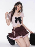 Mini Skirt With Top Two Piece