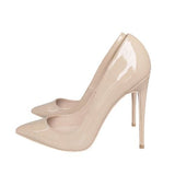 Women Pumps Thin Heels Shoes Pointed Toe Sexy High Heel Shoes Stiletto Ladies Nude 10cm plus size QP051