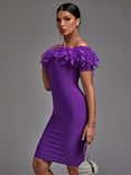 Bandage Dress 2022 New Women Off Shouler Bandage Dress Bodycon High Quality Elegant Sexy Evening Club Party Dress