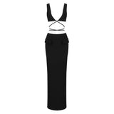 New Two Pieces Sets Sexy Tops Bandages Skirt Bodycon Clothes Celebrity Club Party Women