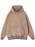 Autumn Distressed Hoodie Sweatshirts 2022 Thick Long Sleeves Solid Color Pullovers Fashion Casual Streetwear Loose
