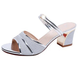 New Women's Sandals Slippers High Heel Thick Heel Summer New Women's