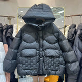 Hooded Parka Women's Winter Clothes 2023 New Short Bread Jacket CWhite Duck Down Coat Woman Large Size