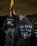 Retro Goth 3D Foaming Pattern Hoodie Men Street Hip Hop Casual Loose Sweatshirts Harajuku Couples Oversized Tops