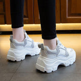 Sneakers Women Vulcanize Shoes Chunky Sneakers Reflective Platform Shoes Woman Basket Femme Dad Shoes Tenis