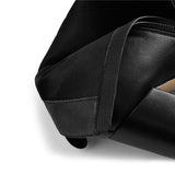 Onlymaker Women Ankle Boots Pointed Toe Black Matte Flock12CM Chunky Heel Platform Booties Party Shoes Large Size Short