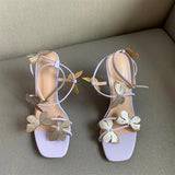 Zingj Heel Heels Fairy Purple Open Toe Pink Cool