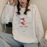 Sweatshirt Women Fashion Y2k Pullover Streetwear Gothic White Black Hoodies Men Clothes Vintage Harajuku Oversized