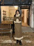 Fashion Faux Fur 2 Piece Skirt Set Women 2023 Winter Elegant Chic Jacket Coats Skirts Sweet Casual Female Clothing
