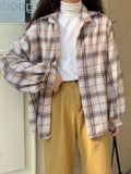 Checkered Print Button Blouse- Outfit