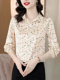 Woman Blouses 2023 Office Lady Silk Shirts for Women Print Elegant and Youth Woman Blouses Vintage Tops Clothing