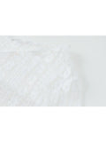 Women's Blouse White Hollow Out Mesh Black Ruffle Lace Up Draped Vest 2023 Summer Chic Vintage Casual Korean Shirt