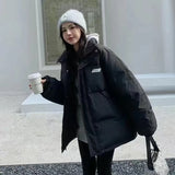 Wool With Padded Jacket And Coat On Both Sides Women's Y2K New Love Lazy Wind Fashion Cotton-Padded Jacket Casual Joker