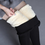 Women Hight Waist Leggings Women Solid Color Legging Comfortable Super Thick Keep Warm Stretchy Leggings Velvet Warm