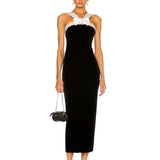 Spaghetti Strap Bandages Dress 2022 New Women Sexy Bow Patchwork Clothes Club Party Celebrity