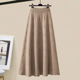 3 Piece Sets Womens Outfits Korean Casual Irregular Knitted Sweater +basic T-shirt +knitting Skirts Set Women