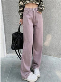 Women's Jeans Wide Leg Pants High Waist Baggy Vintage Straight Denim Pants Casual Street Hip Hop Fashion Mom Denim