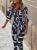 Summer Fashion Print Dress Blouse Neck Tie Mid Length Striped Skirt Casual Comfortable Street Women's Wear Dresses