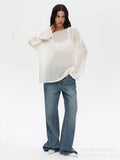 Spring And Summer New Hollow Sweater Women Wind Soft Loose Knitted Long-Sleeved Clothing
