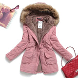 New Winter Women Jacket Medium-long Thicken Outwear Hooded Wadded Coat Slim Parka Cotton-padded Jacket