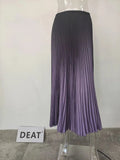 Gradient Pleated Long Skirt- Outfit
