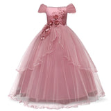 Unicorn Cosplay Girl Dress Party Elegant Flower Lace Long Tutu Formal Ball Gown Princess Baby Dresses 5 7 8 12 14