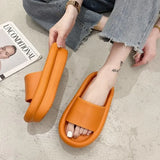 Slides 2021 Summer Fashion Designer Slide Flip Flops Candy Color Increased Thick Bottom Men Indoor Platform Sandals