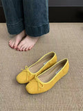 Retro Soft-Soled Single-Shoe Silver Women's Autumn Taut Evening Wind Bow Red Flat Shoes Ballet