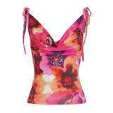 Cloth Forget Retro National Style Print Folded Bracing Strap Net Yarn Hottie Sexy Sling