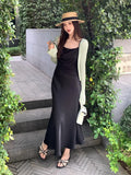 Xixi 13 Lines 2025 Spring And Summer New French Retro Collar Temperament Thin Sling Dress