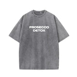 Letter Print Short-Sleeved T-Shirts For Women's Summer New Water Wash To Make Old Design Feel Bottoming Top