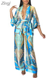 Piece Women Sets 2023 New Arrival Summer Autumn Matching Sets Flower Print Two Pieces Sets Top Pants Suits Outfits