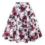 Summer Midi Skirt Runway Vintage Rockabilly Sundress Red Womens Sexy Pinup 50S Cotton Polka Dot Pattern Skater
