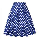 Women Midi Pleated Skirts Vintage 50s 60s Flower Printed Summer Ball Gown High Waist Audrey Hepburn Retro Swing Skater