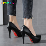 high heels women stiletto princess waterproof platform nightclub super high heel single shoes black women's