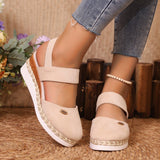 Slope Heel Sandals 2025 Summer New Broadband Head Sandals Women's