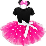Birthday Dress For Christmas Dress New Year Costume Mouse Dress Up 2 Pcs Tutu Outfits Party Cosplay Polka Dots