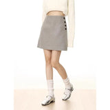 For Women Autumn Winter Mini Skirts A Line Wrap Hip Korean Fashion Harajuku Commuting Short